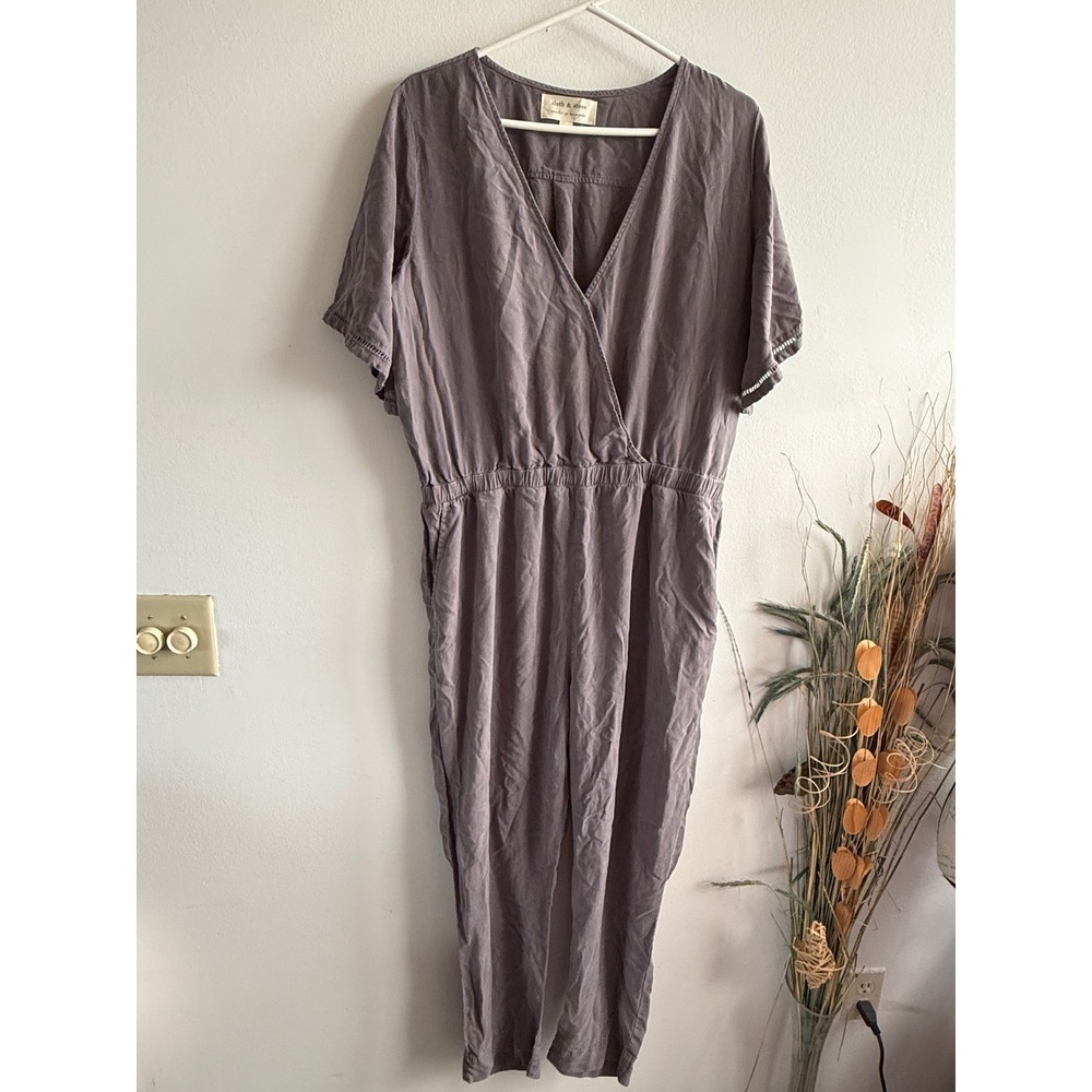 cloth & stone Mauve Wrap-Style Jumpsuit